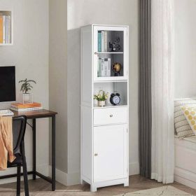 2 Doors 1 Pumping 1 Shelf Bathroom Cabinet White