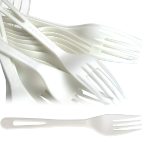 Avant Grub 5" White Disposable Plastic Forks, 100 Pack