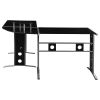 Black and Silver 3-Piece Office Desk Set