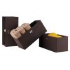 Torino 3-Pc Set Folding Fabric Baskets Chocolate