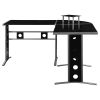 Black and Silver 3-Piece Office Desk Set