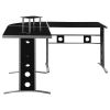 Black and Silver 3-Piece Office Desk Set