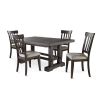 Napa - 5 Piece Dining Set - Dark Brown