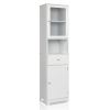 2 Doors 1 Pumping 1 Shelf Bathroom Cabinet White