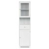 2 Doors 1 Pumping 1 Shelf Bathroom Cabinet White