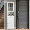 2 Doors 1 Pumping 1 Shelf Bathroom Cabinet White