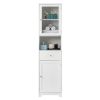 2 Doors 1 Pumping 1 Shelf Bathroom Cabinet White