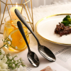 Flatware Set Black 20 Piece For 4 People, COPOTI Modern Stainless Steel Knife Fork Spoon Dinner Set.