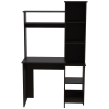 DEPOT E-SHOP Aramis Desk, Five Shelves, Two Superior Shelves, Black