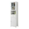 2 Doors 1 Pumping 1 Shelf Bathroom Cabinet White