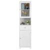 2 Doors 1 Pumping 1 Shelf Bathroom Cabinet White