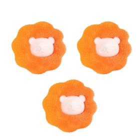 Set Of 3; Washing Machine Cleaner Ball; Powerful Decontamination Magic Sticky Hair Ball (Color: orange)